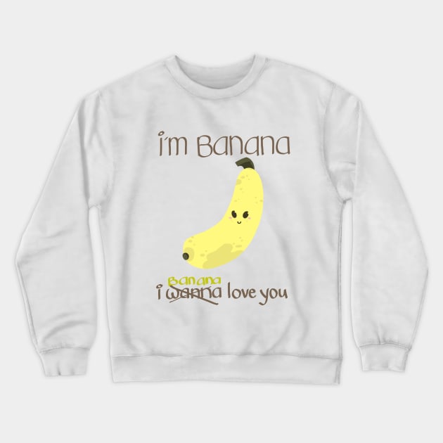 I banana love you Crewneck Sweatshirt by Limethyst